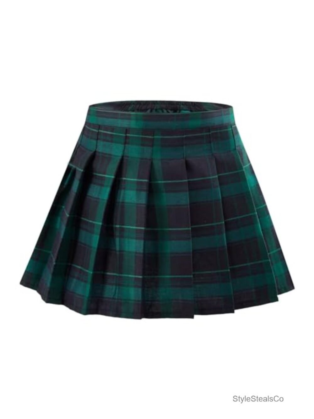 High-Waisted A-Line Pleated Skort with Built-In Shorts